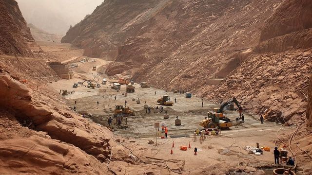 로군댐 수력발전소 건설 현장