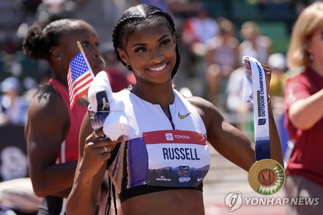 러셀, 미국 대표선발전 여자 100ｍ 허들 우승