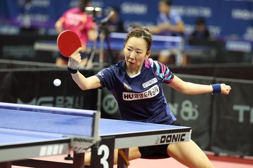 화성도시공사 양하은의 단식 경기 장면