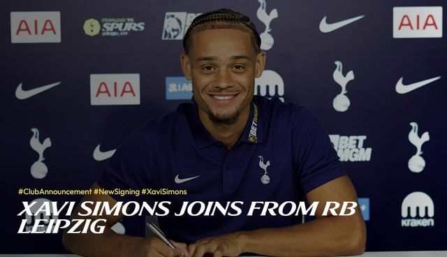 사비 시몬스 영입 발표한 토트넘
