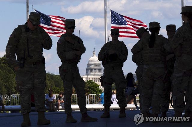 워싱턴DC에 배치된 주방위군