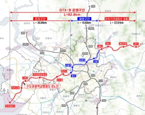 GTX-B 노선도