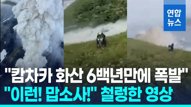 [영상] 600년만에 폭발한 캄차카 화산…쓰나미 피해 질주 '철렁한 영상' - 2