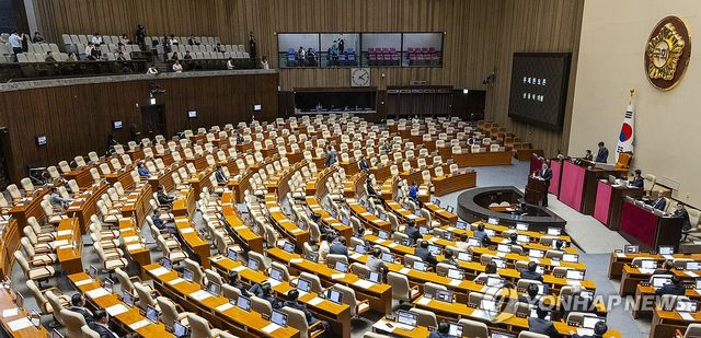 방송3법 무제한 토론, 비어있는 여당 좌석