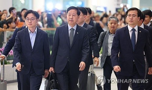 관세협상 마무리하고 돌아온 한국 협상단