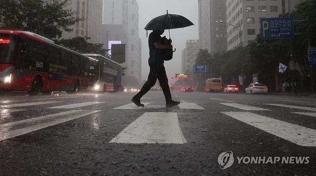 비 내리는 출근길