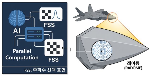 주파수 선택 표면(FSS) 설계 모식도 