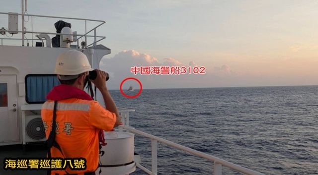 대만 선박에서 바라본 중국 해경선