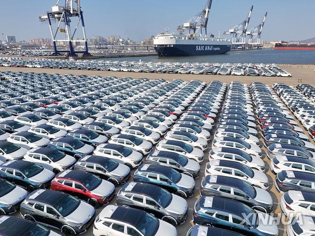 중국 동부 산둥성 옌타이항