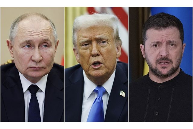 왼쪽부터 푸틴-트럼프-젤렌스키
