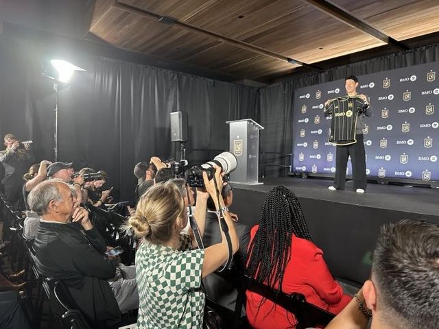 LAFC 손흥민 기자회견 취재 열기