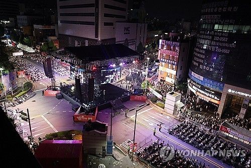 지난해 0시 축제 현장