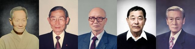 (왼쪽부터) 임창모, 김기주, 김덕윤, 김재은, 한응규 지사