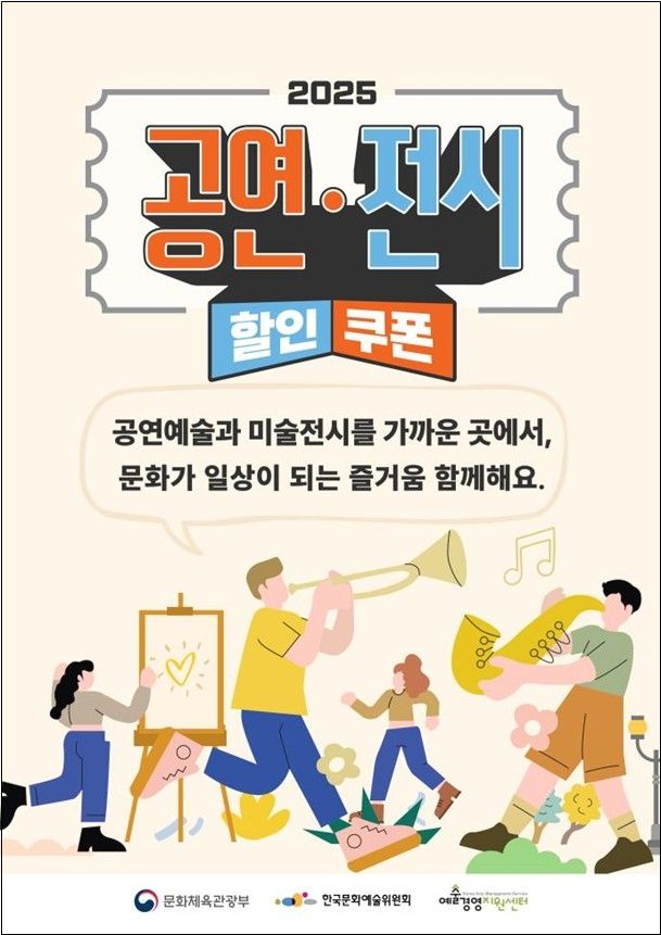 '2025 공연·전시 할인권 지원' 포스터