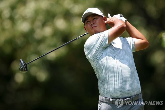 김시우의 1라운드 경기 모습