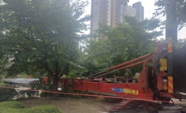 오산 사다리차 전도 사고 현장