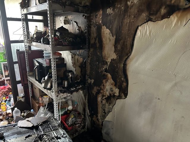 주방 벽면에서 시작된 불