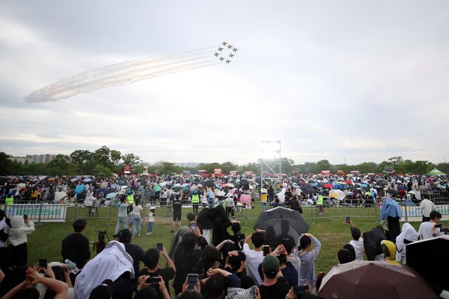 2024년 광산뮤직온페스티벌서 펼쳐진 블랙이글스 에어쇼