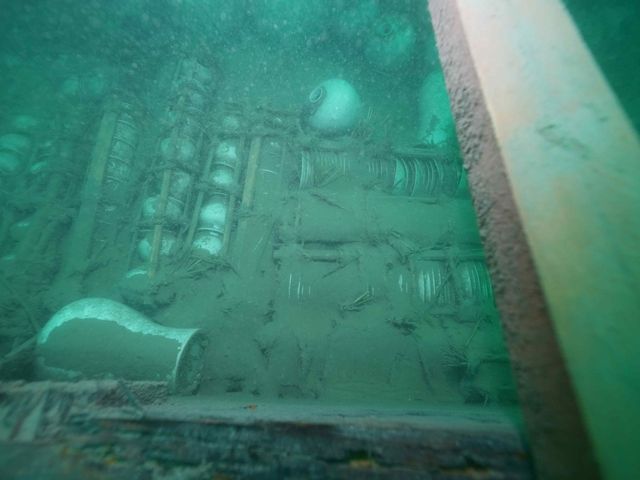 수중발굴 캠프 체험장의 유적 재현 모습 