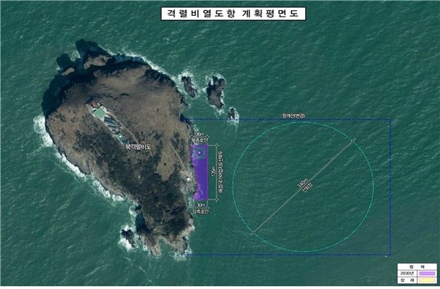 격렬비열도항 계획 평면도