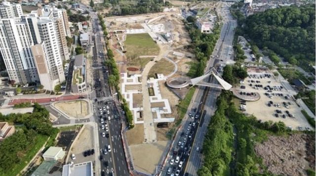 천안삼거리공원 공사 모습