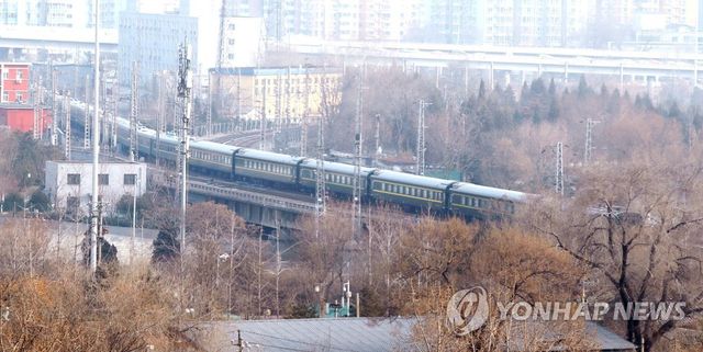 2019년 중국 방문 당시 베이징에서 포착된 김정은 국무위원장 특별열차