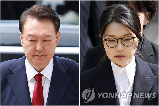 윤석열 전 대통령(왼쪽)과 김건희 여사