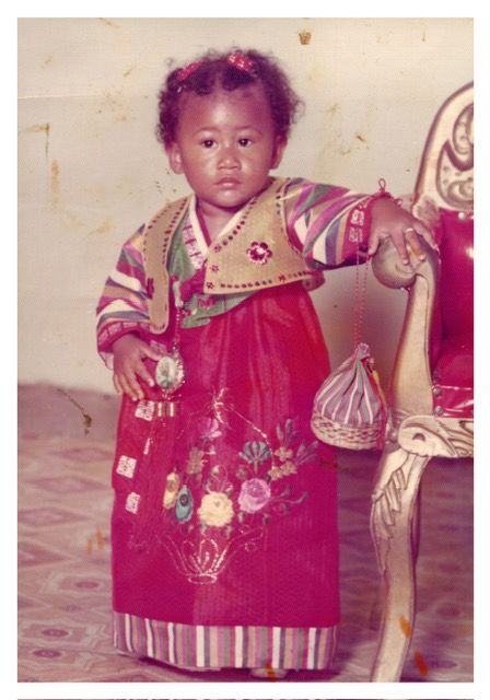 어린 시절 한복을 입은 패트리샤 리