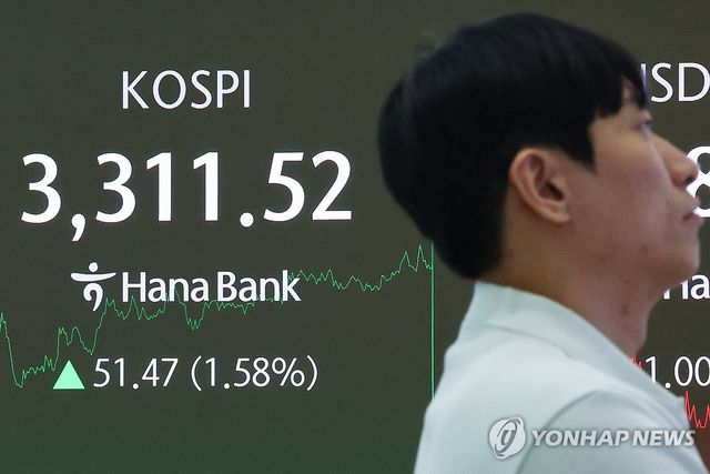 코스피, 연고점 경신후 3,310대