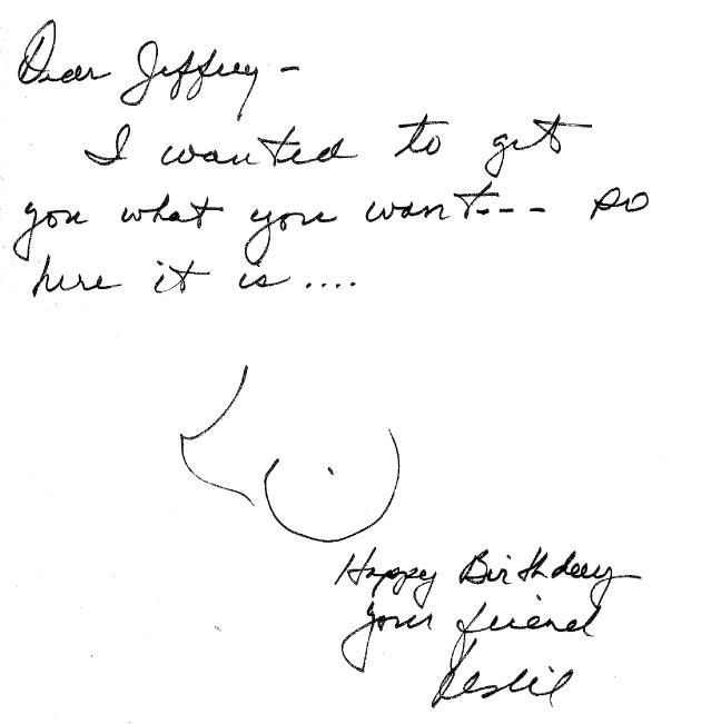 제프리 엡스타인의 '생일책'에 수록된 레스 웩스너 전 빅토리아 시크릿 최고경영자(CEO)의 편지. [미 하원 감독위원회 공개 자료. DB 및 재판매 금지]