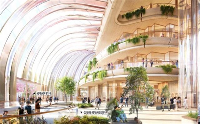 압구정 갤러리아 백화점 디자인혁신 사업계획 조감도(실내 개방공간)