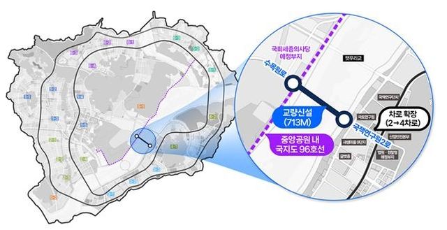 교량이 건설될 위치