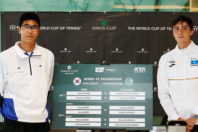 정현(왼쪽)과 셰프첸코