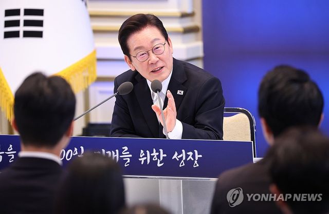 취임 100일 기자회견, 발언하는 이재명 대통령