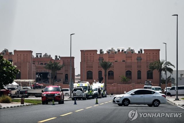 10일(현지시간) 공습 피해를 본 카타르 도하 건물