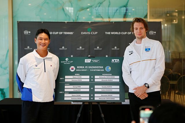 권순우(왼쪽)와 부블리크