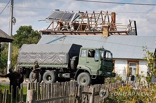 10일 폴란드 동부에서 격추된 러시아 드론 수색 현장