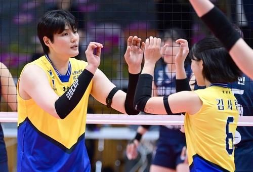 프로배구 퓨처스 챔프전에 참가했던 김희진(왼쪽)