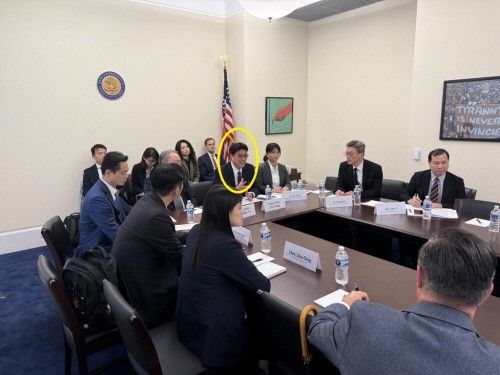 추추이정 대만 대륙위원회 주임위원(노란 원)