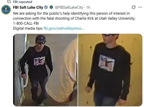 FBI가 공개한 찰리 커크 암살 사건 용의자 사진