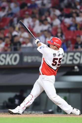 추격의 1점홈런 때리는 KIA의 한준수