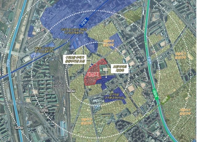 구로구 구로동 511일대 모아타운 위치도