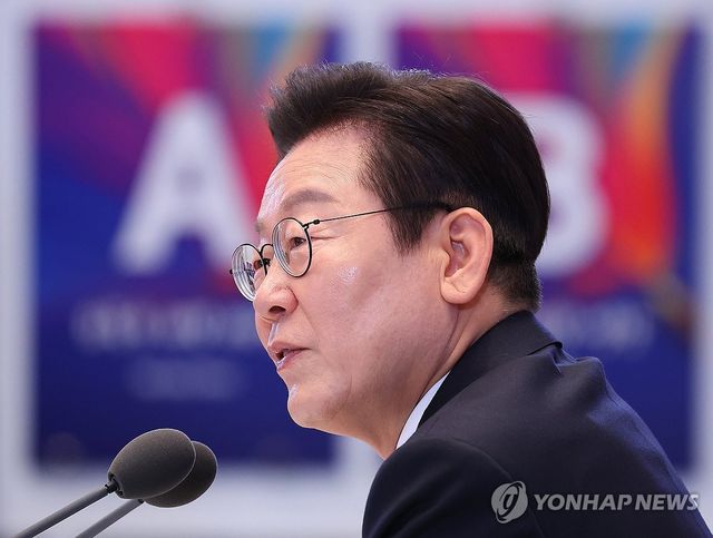 취임 100일 기자회견, 발언하는 이재명 대통령