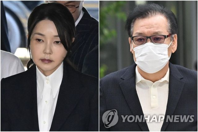 김건희 여사(왼쪽)와 '건진법사' 전성배 씨