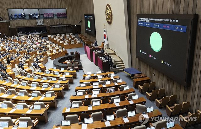 내란 특검법 개정안에 대한 수정안 국회 통과