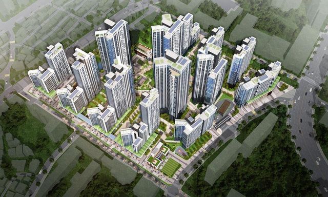 신길우성2차·우창아파트 통합 재건축 조감도