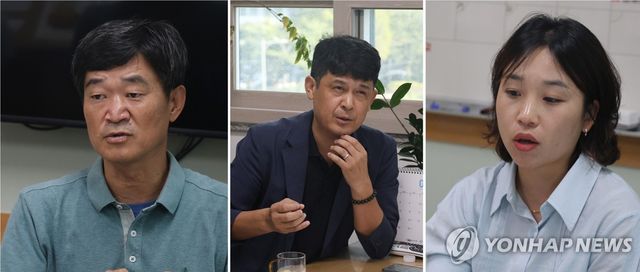 서종철 전 대구가톨릭대 교수, 양수남 제주자연의벗 사무처장, 강윤희 제주환경운동연합 생활환경국장(왼쪽부터)