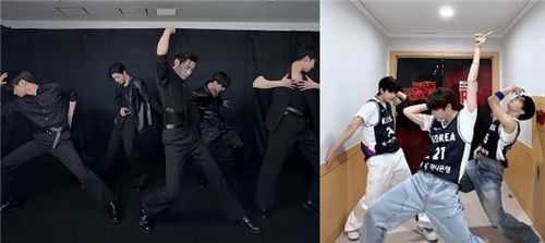 사자보이즈 포즈 놀이 