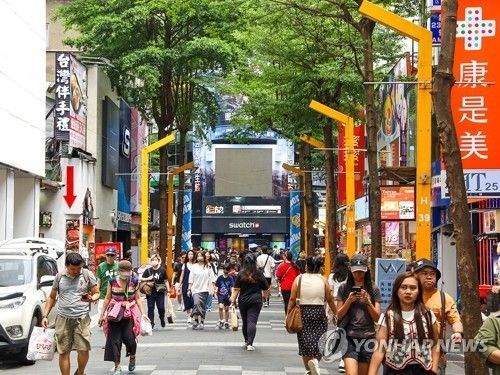 타이베이의 번화가인 시먼딩(西門町) 거리 [연합뉴스 자료사진]