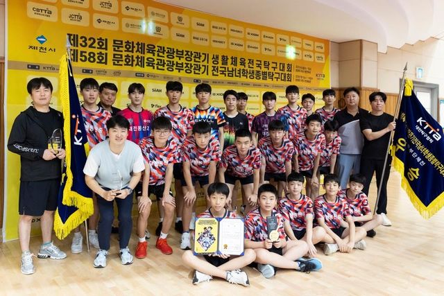 문체부장관기 학생종별 7연패를 달성한 대전동산중